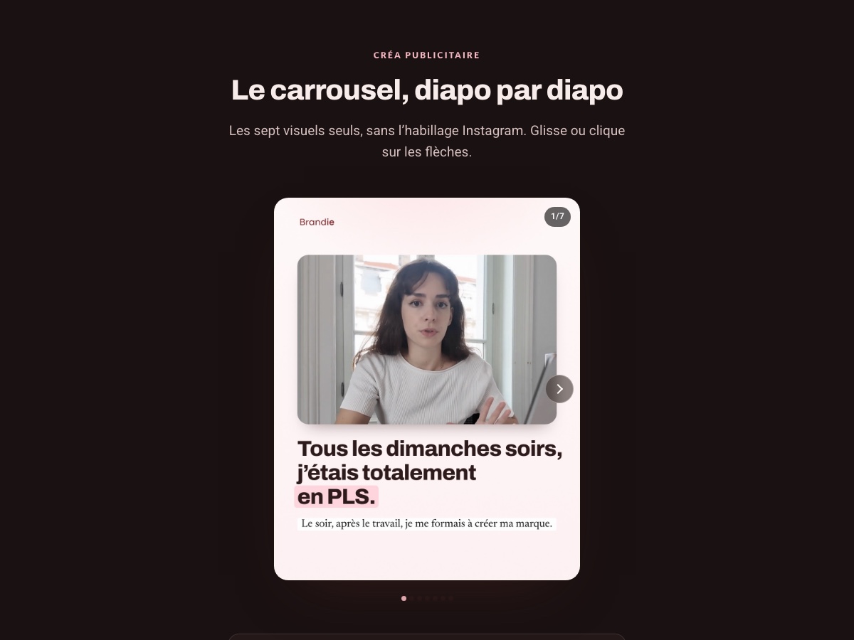 Aperçu du carrousel